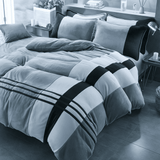 Velvet Stripe Duvet Set - The Linen House