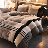 Velvet Stripe Duvet Set - The Linen House