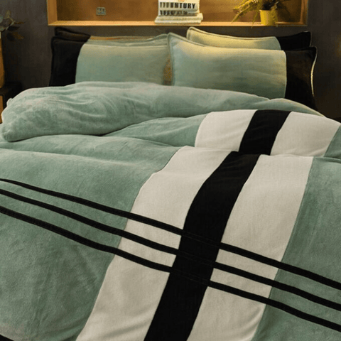 Velvet Stripe Duvet Set - The Linen House