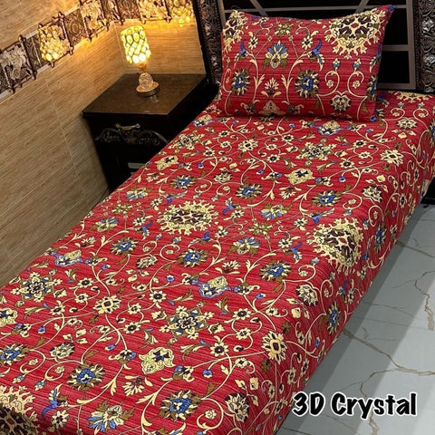 Vintage Floral Vine Pattern Print Bedsheet – Single Size (Pack of 2) - The Linen House