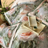 Vintage Rose Oil Printing Style Printed Duvet Set - The Linen House