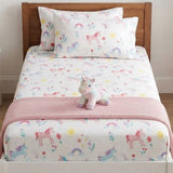 Rainbow Unicorn Print Kids Bedsheet