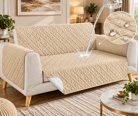 Waterproof Quilted Sofa Cover - The Linen House