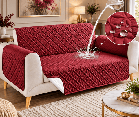 Waterproof Quilted Sofa Cover - The Linen House