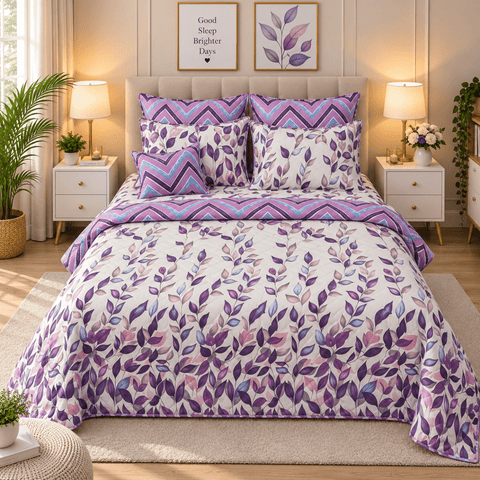 Whimsical Garden 7Pc Printed Bedspread Set - The Linen House