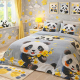 Whimsical Panda Decor Bedsheet (3pcs) - The Linen House