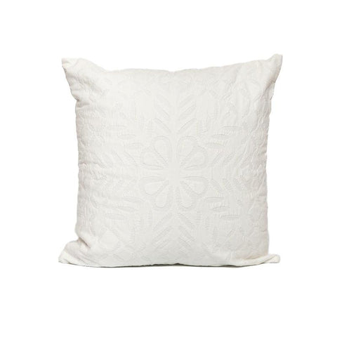 White Ralanna (Appliqué) - 1 PC Cushion Cover - The Linen House