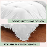 White Whisper Ruffle Comforter Set - The Linen House
