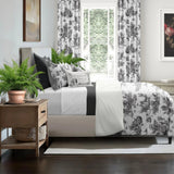 White with Black Printed Duvet Cover Set - The Linen House