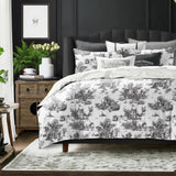 White with Black Printed Duvet Cover Set - The Linen House