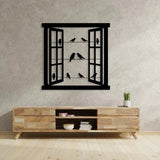 WINDOW AND BIRDS-Metal Wall Decor - The Linen House