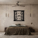 WINDOW AND BIRDS-Metal Wall Decor - The Linen House