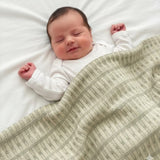 Winter Organic Cotton Waffle Baby Blanket Yarn Dyed - The Linen House