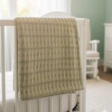 Winter Organic Cotton Waffle Baby Blanket Yarn Dyed - The Linen House