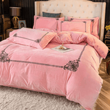 Winter Thick Coral Velvet Duvet Set - The Linen House
