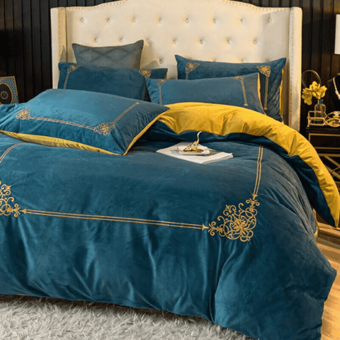 Winter Thick Coral Velvet Duvet Set - The Linen House