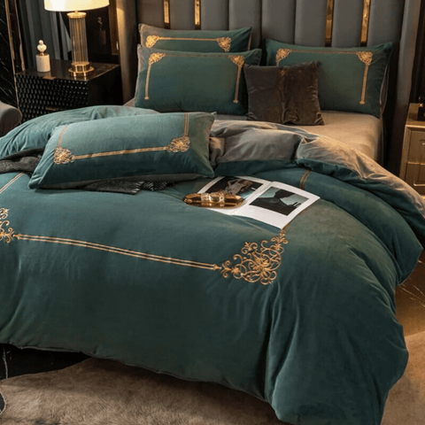 Winter Thick Coral Velvet Duvet Set - The Linen House