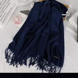 Winter Warm Scarf ( Navy ) - The Linen House