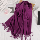Winter Warm Scarf ( Plum ) - The Linen House