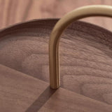 Wooden Round Double Layer Tray for Dessert Display - The Linen House