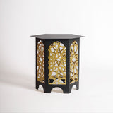 Black & Gold Metal Side Table - The Linen House