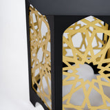 Black & Gold Metal Side Table - The Linen House