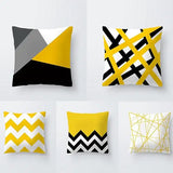 Yellow & Black Geometric Cushion Covers (Pack of 5) - The Linen House