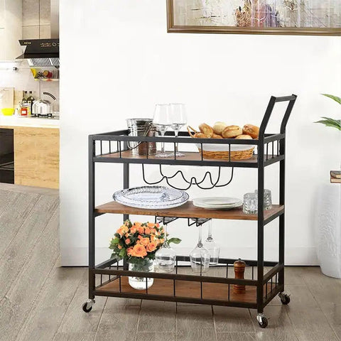 Ledel Rolling Kitchen Storage Cart - The Linen House