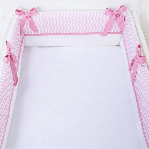 Pink Waving Baby Cot Set