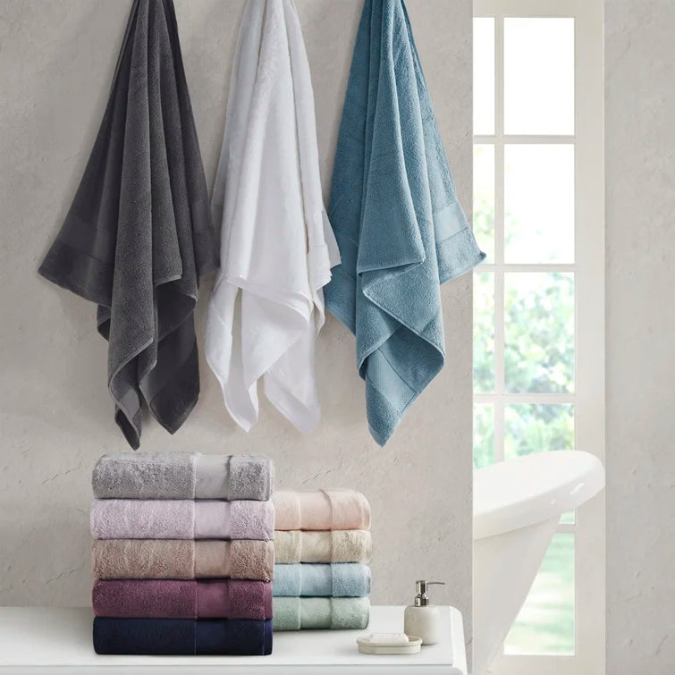 3 Piece Bath Towel set (Patch with Baratta stitch) – The Linen House