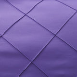 Purple Pinch Pleate Duvet Set
