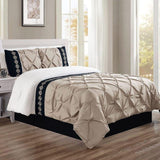 Luxury Pintuck with Printed Patch Duvet - The Linen House