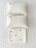 Peach Embroidered Duvet Cover Set