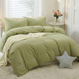 Star Embroidered Duvet Cover Set - The Linen House