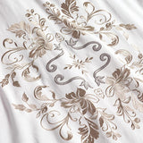 New Luxury Embroidered Duvet Set in Blush Gray