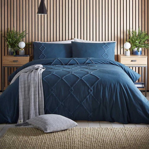 Crisscross Tufted Duvet Cover Set - The Linen House