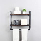 2 - Tier Metal Industrial 23.6" Bathroom Shelves - The Linen House