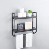 2 - Tier Metal Industrial 23.6" Bathroom Shelves - The Linen House