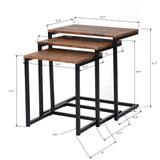 3 piece Stacking Nesting Coffee Table - The Linen House