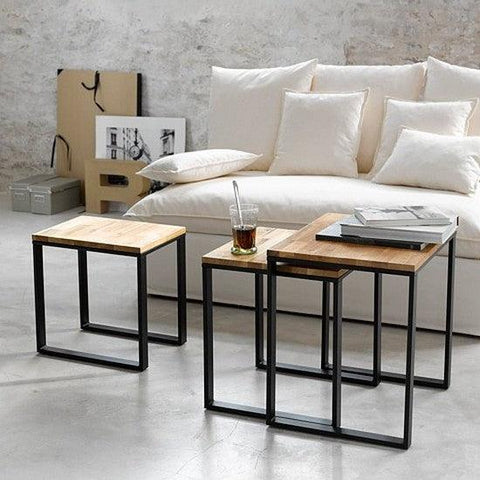 3 Pieces Table Set for Office and Living Room - The Linen House