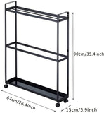 3 - Tier Freestanding Multipurpose Holder with Heavy Duty Metal Shelving - The Linen House