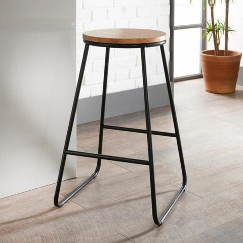 Stool with Iron Stand - The Linen House