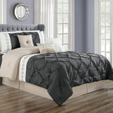 Luxury Pintuck with Printed Patch Duvet - The Linen House