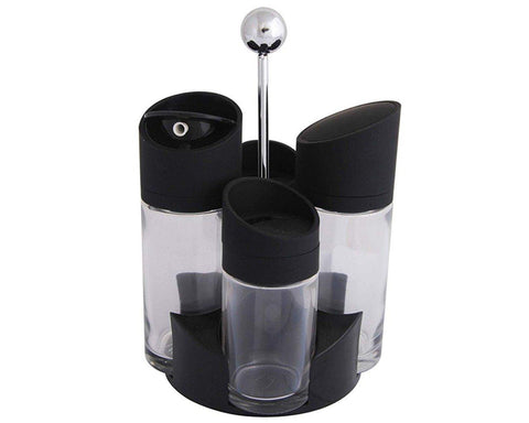 Easy Oil & Sprinkle Seasoning Jar Salt Pepper Glass Jar Transparent Leak-proof Pack-4 - The Linen House