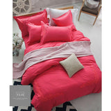 Embroidered Duvet (Soft Red)