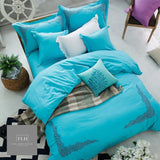 Embroidered Duvet (Turquoise)