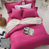 Embroidered Duvet (Moderate pink)