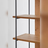 6 Tire Shelf Bookshelf Metal and Natural Wood Tones - The Linen House