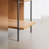 6 Tire Shelf Bookshelf Metal and Natural Wood Tones - The Linen House