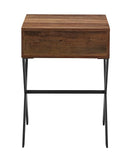 Drawer Metal and Wood Side Table - The Linen House